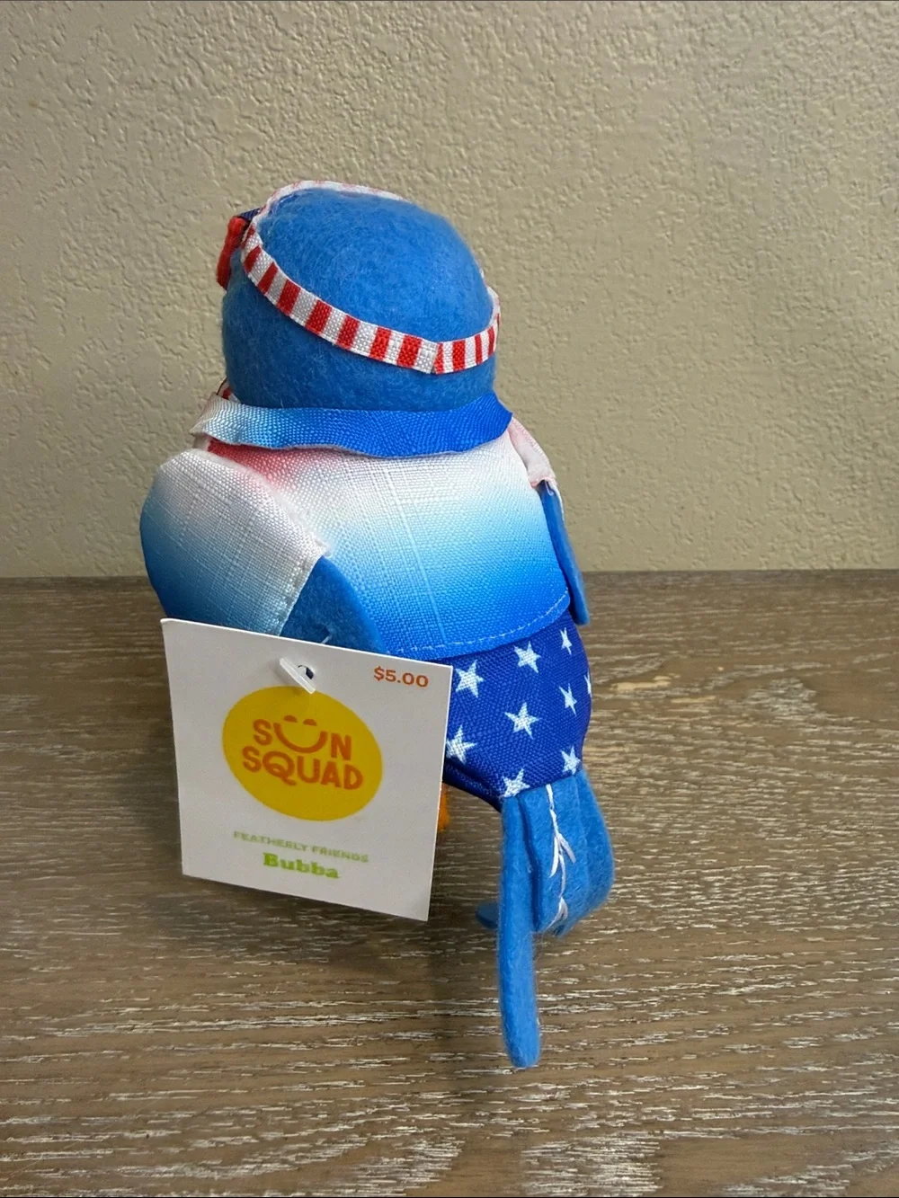 Sun Squad Featherly Friends Bubba 2024 Felt and Material Bird Figure NWT